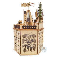 27cm Octagonal LED Advent Calendar with Pyramid  image