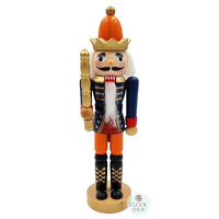 18cm Blue & Orange Soldier Nutcracker image
