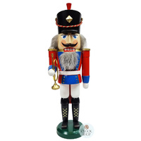 39cm Red & Blue Trumpeter Nutcracker By Seiffener image