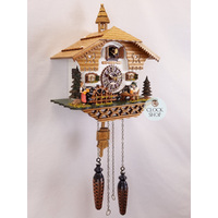 Beer Drinker & Maid Battery Chalet Cuckoo Clock 30cm By TRENKLE image