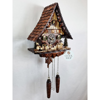 Erzgebirge Christmas Children Battery Chalet Cuckoo Clock 36cm By TRENKLE image