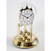 23cm Gold Anniversary Clock With White Dial & Westminster Chime By HALLER image