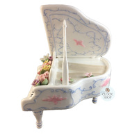 Porcelain Grand Piano Music Box (Beethoven- Fur Elise) image