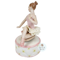 Sitting Ballerina Figurine Porcelain Music Box (Tchaikovsky- Swan Lake) image