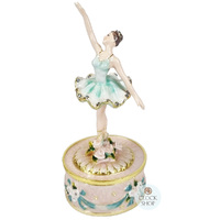 Blue & Pink Ballerina Figurine Enamel Music Box (Tchaikovsky- Swan Lake) image