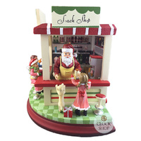 Santa's Snack Shop Music Box With Lights & Moving Tree (8 Christmas Tunes) image