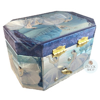 Blue Ballerina Musical Jewellery Chest With Dancing Ballerinas (Tchaikovsky- Swan Lake) image