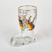 Shot Glass Boot With German Coat Of Arms & Flags image