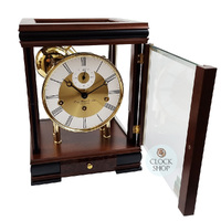 30cm Walnut Mechanical Table Clock With Westminster Chime By HERMLE image