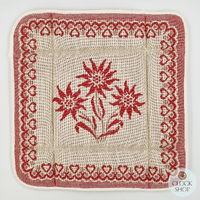Red Edelweiss Bread Basket By Schatz image