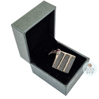 Sterling Silver Black Forest Cake Pendant With Rhodolite Garnet By Daniel Frey (Polished Finish) image