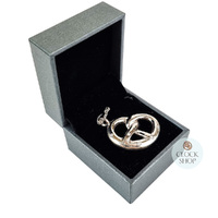 Sterling Silver Pretzel Pendant With Swarovski Zirconia By Daniel Frey image