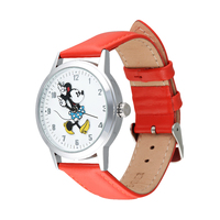 35mm Disney Bold Minnie Mouse Womens Watch With Red Leather Band & White Dial image