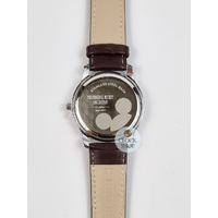 40mm Disney Prime Original Mickey Mouse Unisex Watch With Brown Leather Band image