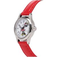 DISNEY Petite Minnie Mouse Watch With Red Leather Band  image