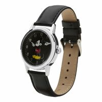 35mm Disney Bold Mickey Mouse Unisex Watch With Black Leather Band & Dial image