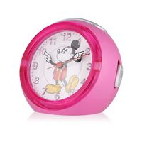 12cm Pink Mickey Mouse Musical Analogue Alarm Clock By DISNEY image
