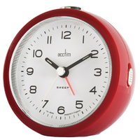 8.6cm Neve Shiraz Red Silent Analogue Alarm Clock By ACCTIM image