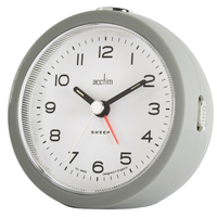 8.6cm Neve Fox Silver Silent Analogue Alarm Clock By ACCTIM image