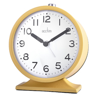 11cm Penny Mustard Yellow Analogue Alarm Clock By ACCTIM image