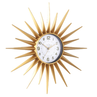 43cm Stella Gold Starburst Wall Clock By ACCTIM image