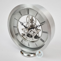 14cm Millendon Silver Battery Skeleton Table Clock By ACCTIM image
