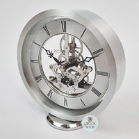14cm Millendon Silver Battery Skeleton Table Clock By ACCTIM image