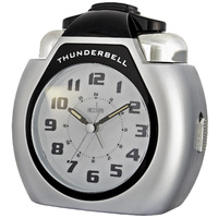15cm Thunderbell Silver Xl Super Loud Bell Analogue Alarm Clock By ACCTIM image