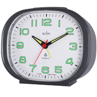 10cm Avery Grey Silent Analogue Alarm Clock By ACCTIM image
