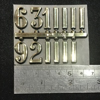Gold Arabic Numerals 3/6/9/12 With Dashes 19mm image