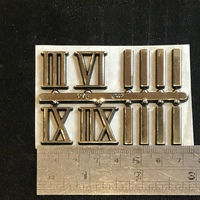 19mm Gold Roman Numerals & Dashes (3/6/9/12) image