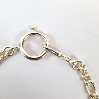 25cm Silver Plated Figaro Pocket Watch Chain By CLASSIQUE image