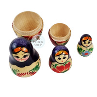 Kirov Russian Dolls- Purple Scarf & Red Dress 7cm (Set Of 3) image