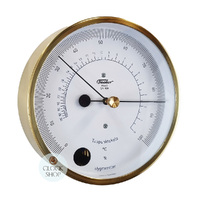 13cm Polished Brass Polar Series Hair Hygrometer By FISCHER image