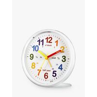 11cm Mia White Time Teaching Silent Analogue Alarm Clock By ACCTIM image
