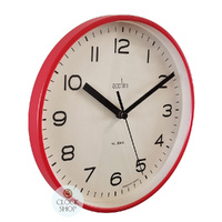 20cm Runwell Red Shiraz Wall Clock By ACCTIM image