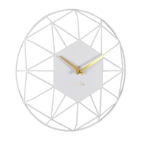 30cm Alva White Metal Wire Wall Clock By ACCTIM image
