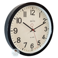 35cm Kempston Black Metal Wall Clock By ACCTIM image