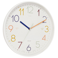 30cm Afia White Silent Time Teaching Wall Clock By ACCTIM image