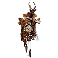 Before The Hunt Battery Carved Cuckoo Clock 50cm By ENGSTLER image