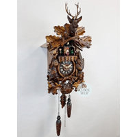 After The Hunt Battery Carved Cuckoo Clock With Dancers 42cm ENGSTLER image