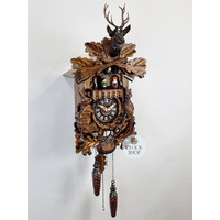 Before The Hunt Battery Carved Cuckoo Clock With Dancers 42cm By ENGSTLER image