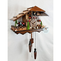Farmer With Tractor Battery Chalet Cuckoo Clock 25cm By ENGSTLER image