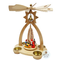 29cm Santa & Presents Christmas Pyramid With Bell By Richard Glässer image