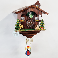 Forest Cabin Battery Chalet Kuckulino With Swinging Doll 19cm By TRENKLE image