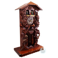 Before The Hunt Battery Carved Table Cuckoo Clock With Dancers 53cm By TRENKLE image