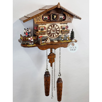 Band Players & Dancers Battery Chalet Cuckoo Clock 27cm By TRENKLE image