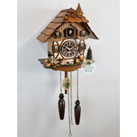 Grandma & Grandpa Battery Chalet Cuckoo Clock 28cm By TRENKLE image