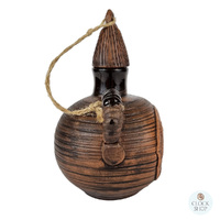 Medieval Style Ceramic Bottle With Clock Shop Montville Logo 0.4L image
