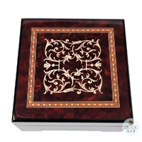 Wooden Musical Jewellery Box With Arabesque Inlay- Small (Beethoven- Fur Elise) image
